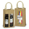 Promotional Window Jute Double Wine Carriers